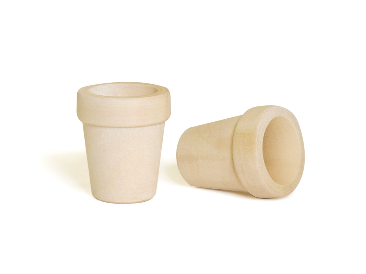Craftwood: 3.5cmx4cm Mini Flower Pots x2 Natural