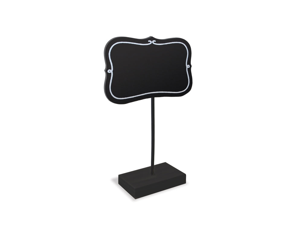 Craft Decor: Chalkboard Clip Sign Stand B) Bracket w/White Border