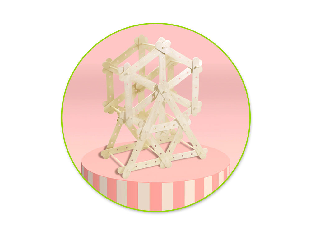 Craftwood: 6"x3/4" Jumbo Natural Craft Sticks w/Holes 40/pk A) Natural