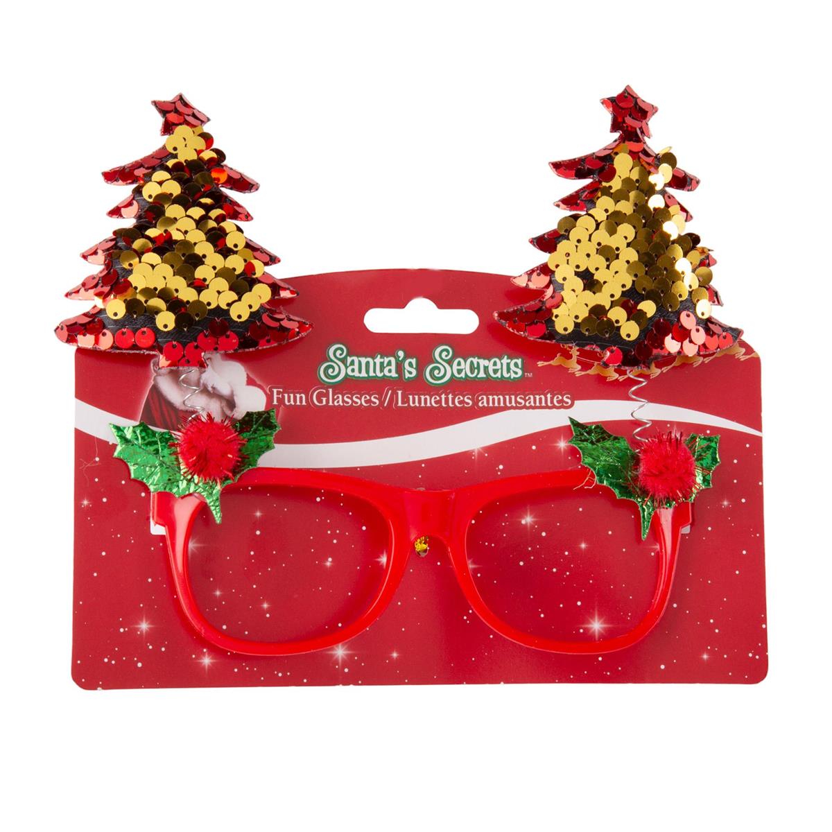 S.Secrets Reversable Sequin Tree Party Glasses, 2c, header