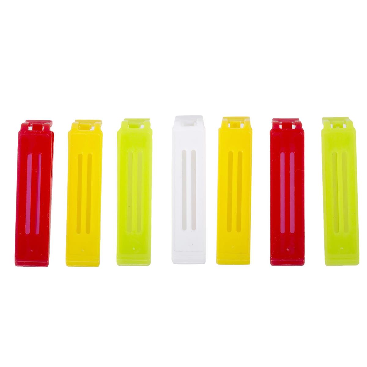 Luciano 13-pc Bag Clips, 4 col., (RE, GR, YL & WH), pbh (CS)