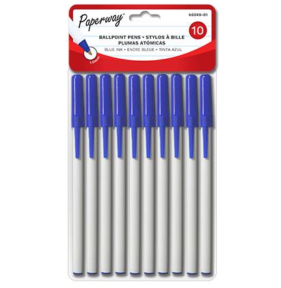 BALLPOINT PENS - 10, BLUE