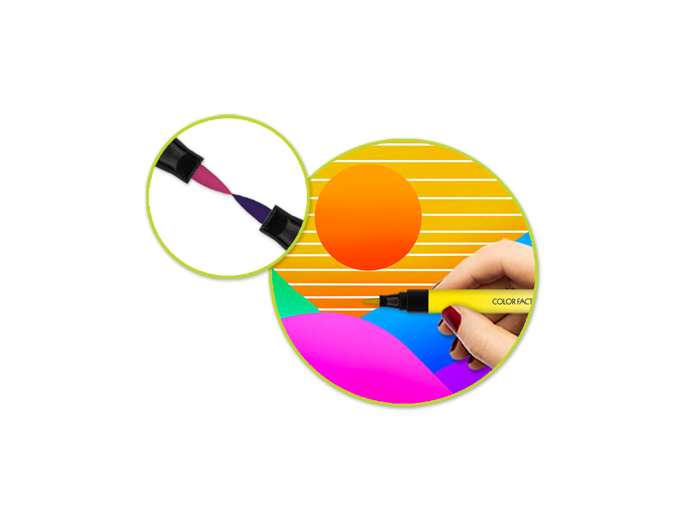 Color Factory: Touch & Mix Gradient Markers Brush Tip 6pk Alcohol-Based B) Pastel Blend