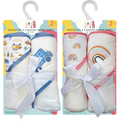 HOODED TOWEL-30''X36''-2 ASST.