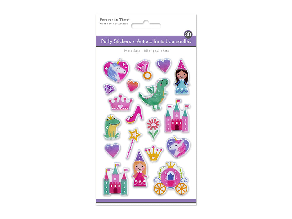 Paper Craft Sticker: 4.1"x7.5" 3D Puffy D) Fantasia