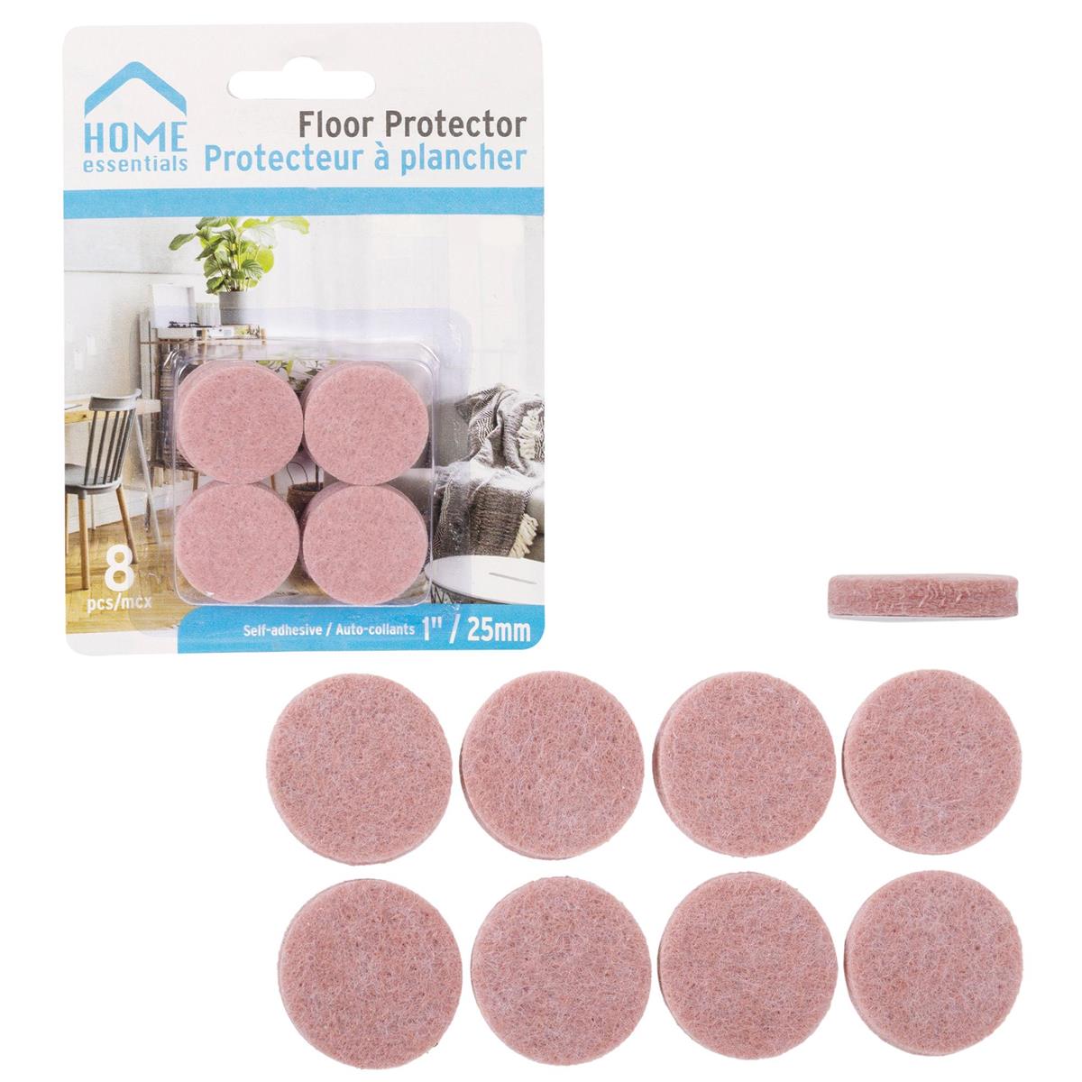 H.E. 8-pc 1" Dia Floor Protectors, b/c