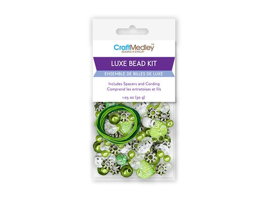 Acrylic Bead Kit: 30g Luxe Kit w/Spacers & Cording B) Green