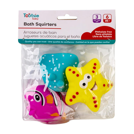 Tootsie Baby, 3pcs Bath Squirts, PVC bag w header