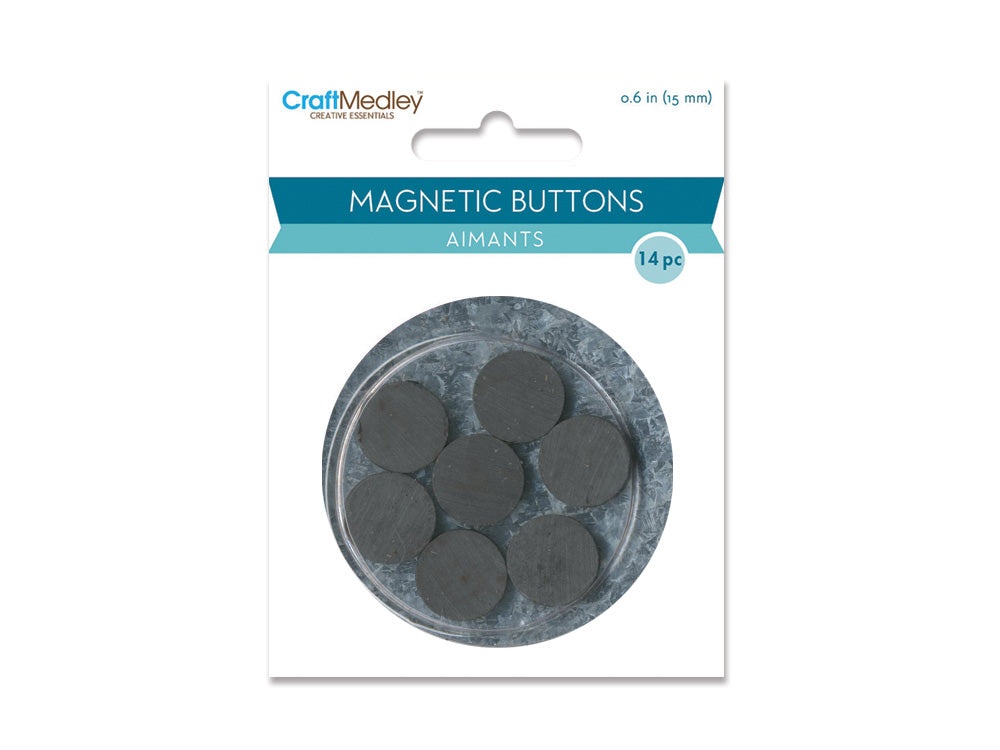 Magnetic Buttons: 15mm 14pcs/pk On Mirror