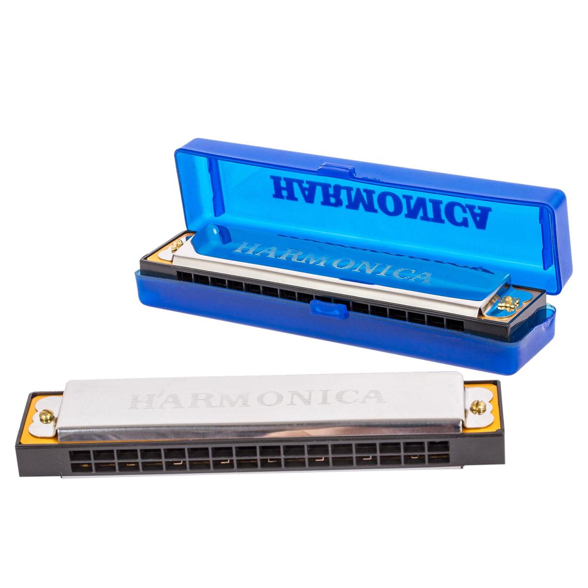 5" Harmonica w/Case, 2 col., b/c,(CS)