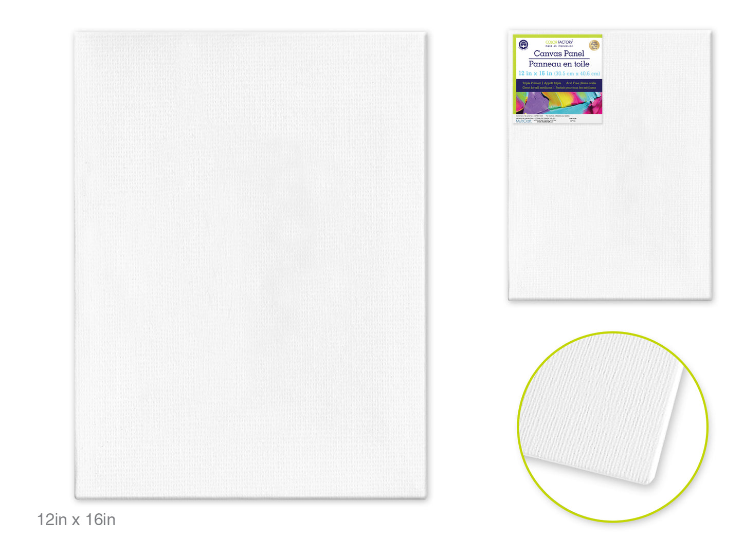 Canvas Panels Primed: 12"x16" Artist Quality