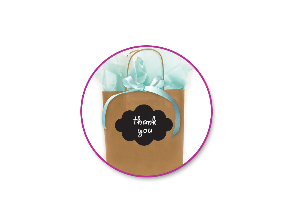 Party Craft: 4.5"x5.5"x2.5" Chalk-It-Up Gift/Treat Bags 4pk B) Kraft