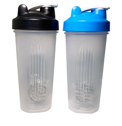 SHAKER BOTTLE-600ML-2 ASST-BLACK-BLUE