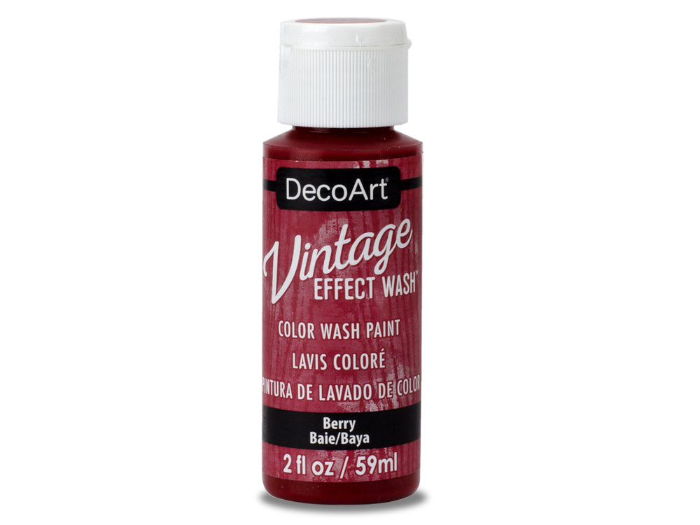 Decoart Paint: 2oz Vintage Effect Wash DCW01-DCW20 DCW05 Berry