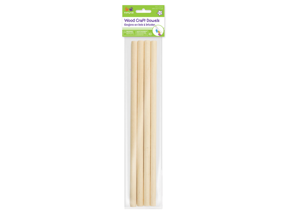 Craftwood: 7/16"x12" Natural Dowel 4/pk
