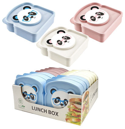 KIDS LUNCH BOX-PANDA-3 ASST.-14PCS/DISPLAY