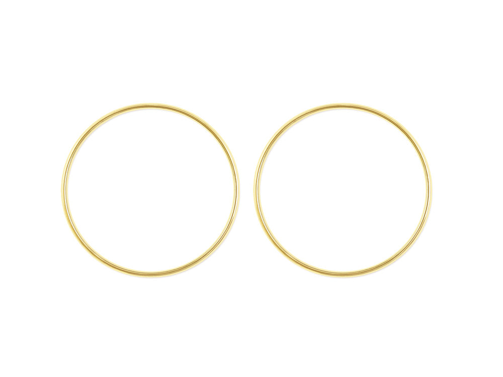 Craft Medley: Brass Rings 3" Round x2