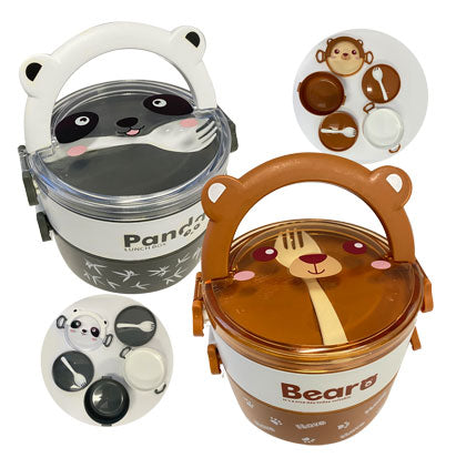 KIDS LUNCH BOX WITH UTENSILS-1.58L 15.8*14.3*13.5(