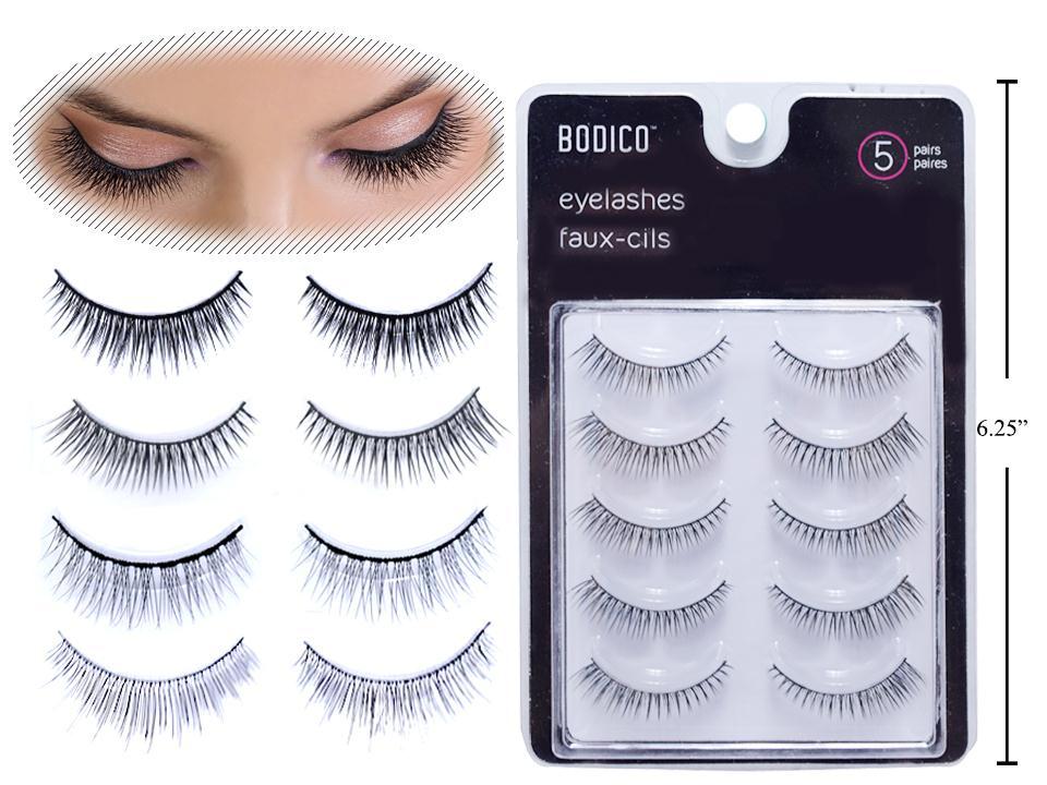 Bodico, 5 Pairs Eyelash, 4asst clamshellw/insert(HZ)