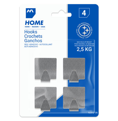 HOOKS-STAINLESS STEEL-SQUARE-M