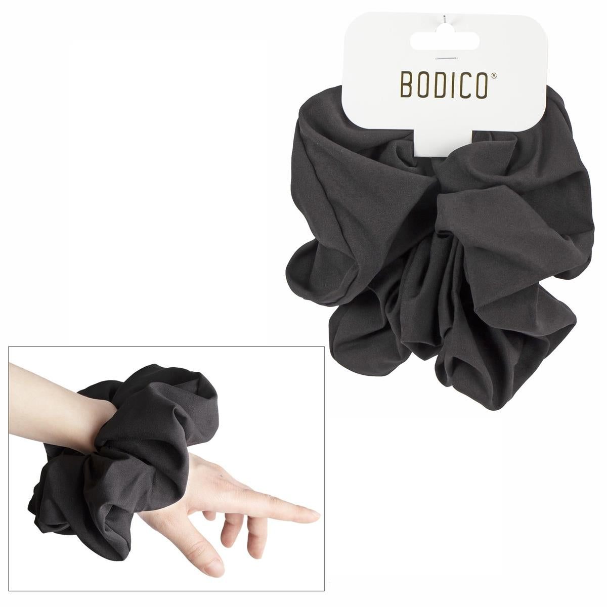 Bodico, Extra Large Scrunchie, black, hc