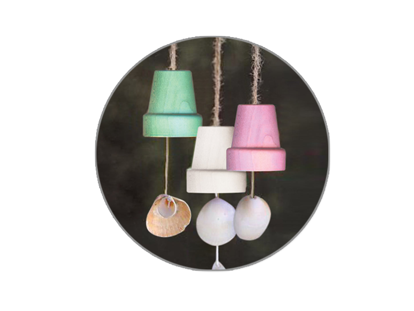 Craftwood: 3.5cmx4cm Mini Flower Pots x2 Natural