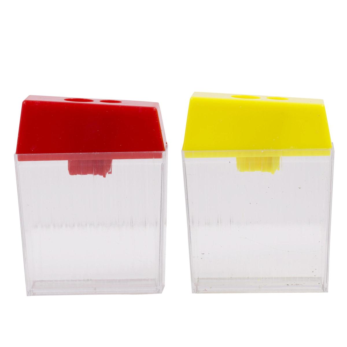 O.WKs. 2-pc Twin-Hole Sharpener, Jumbo, asst col., b/c (A190228)