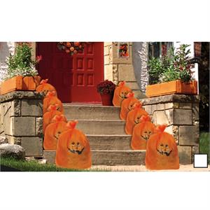 G.Ghouls 10 Ghost Lawn Bags , 24"x30" w/Twist Ties, insert