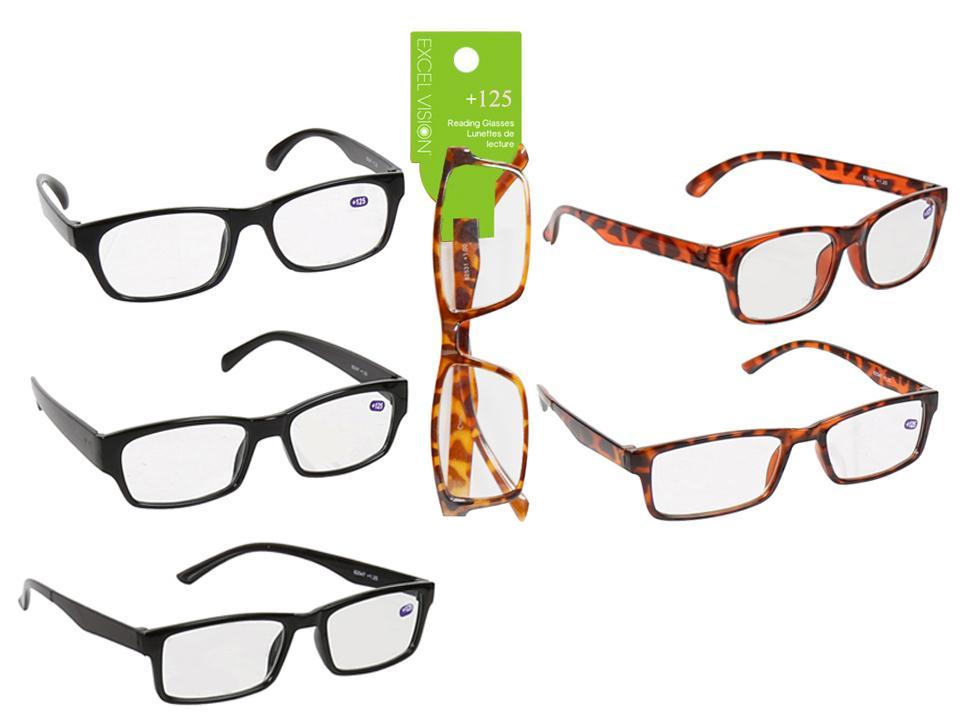 Excel Vision  +125  Reading Glasses    6 styles, header card