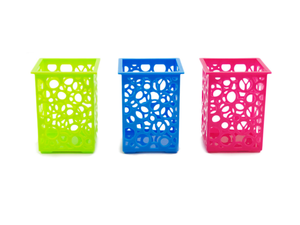 Craft Storage: 3"x3"x4" Utility Basket Sqr Asst 3-Col