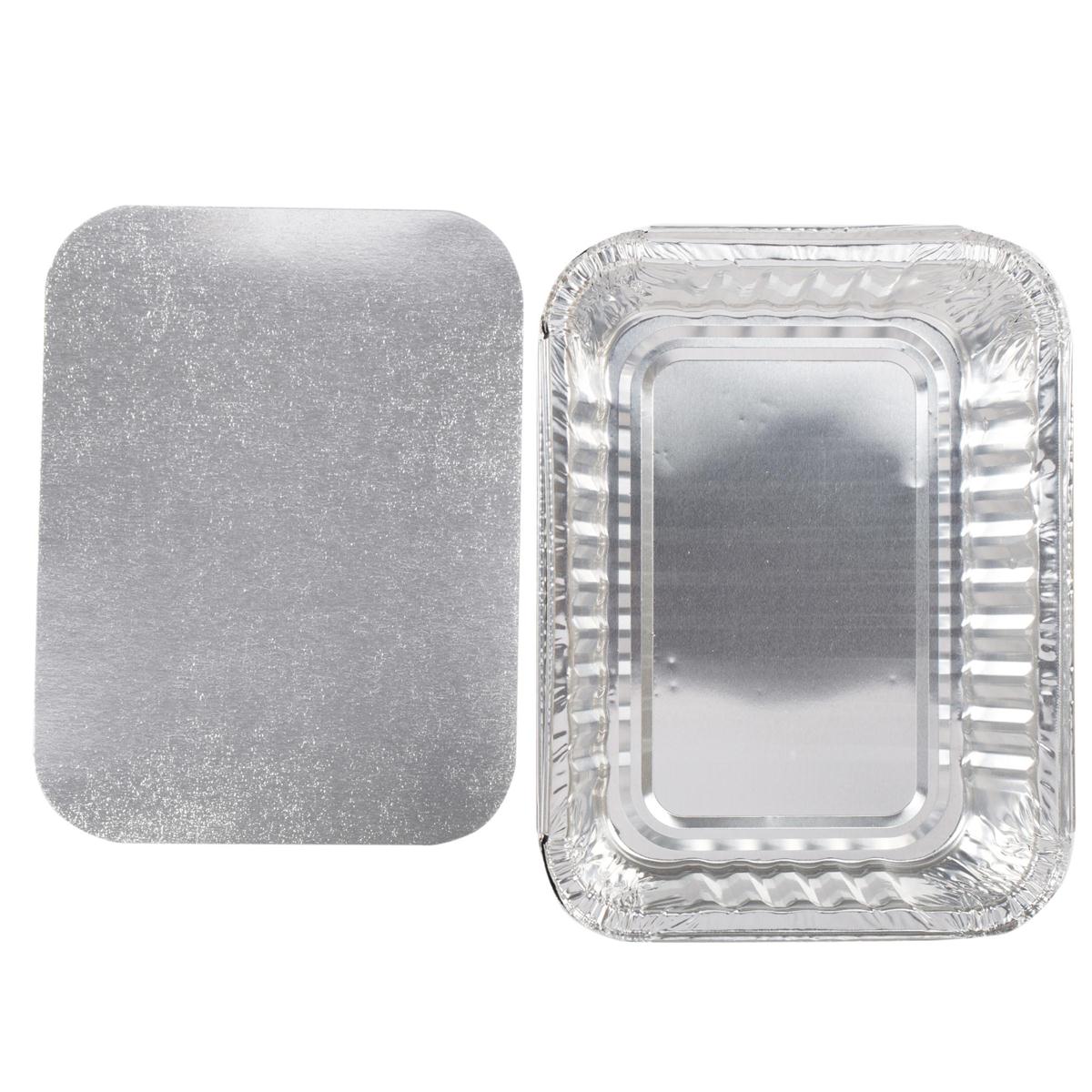 SiG.Kit 3-pc 2-lb Foil Container w/ Lids, 7-1/4x5-3/8x2" (TE73040)