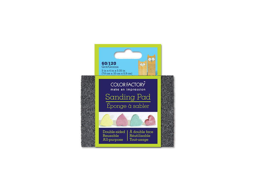 Color Factory Tool: 3"x4" Sanding Pad Double-Sided 60/120 Grit