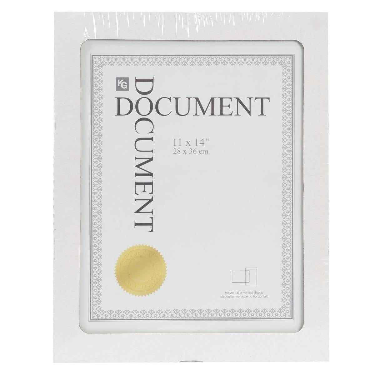 KG Glass Doc Clip Frame  11X14" CLEAR (AZ)  (LD xx)