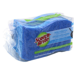 Scotch Brite Scrub Sponge NON SCRATCH 3Pk