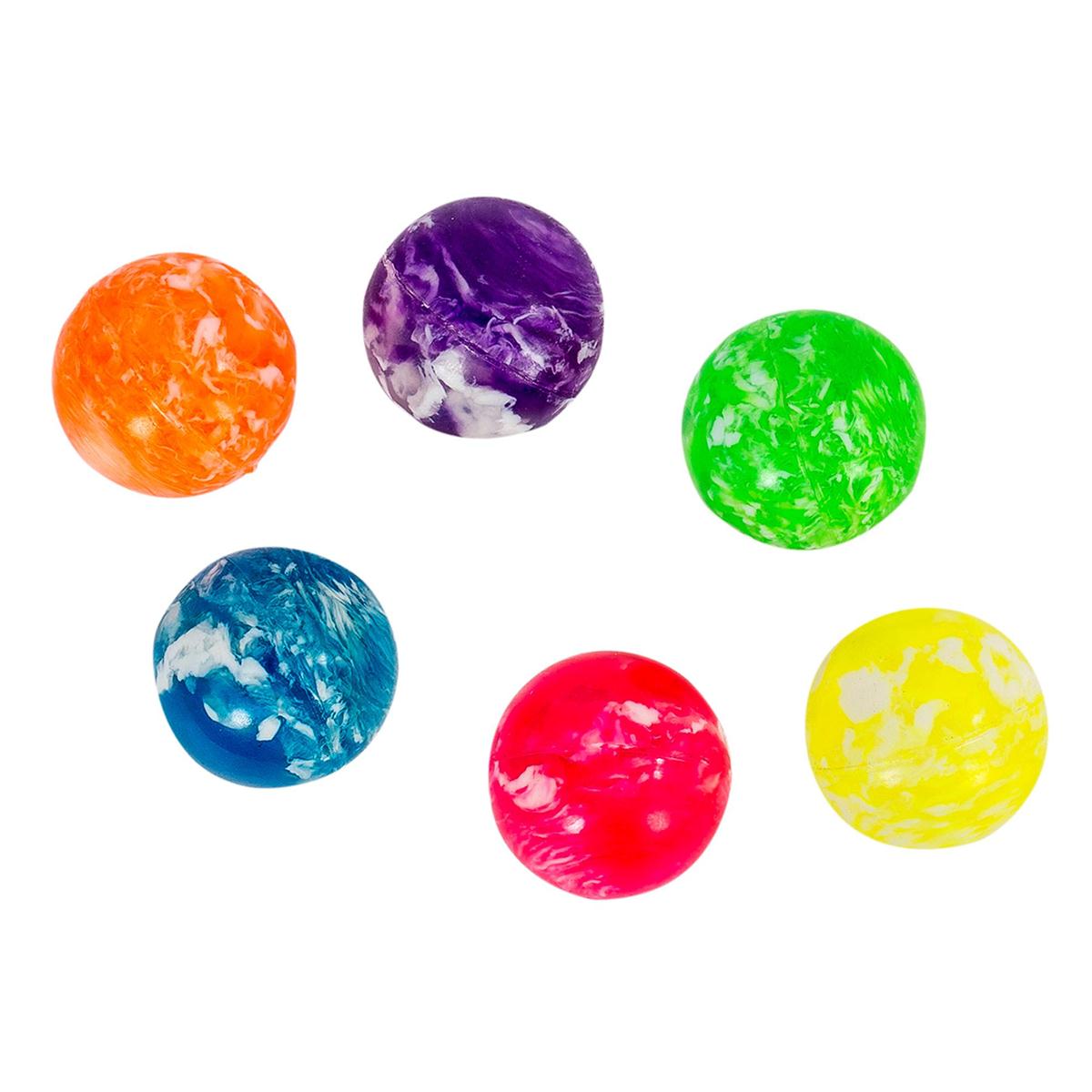 3-pc. 35mm Swirl Bounce ball, 2 col., b/c