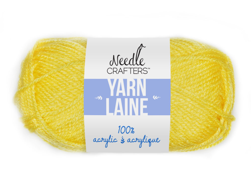 Needlecrafters: 50g Acrylic Yarn Standard Ball Dyed J) Yellow