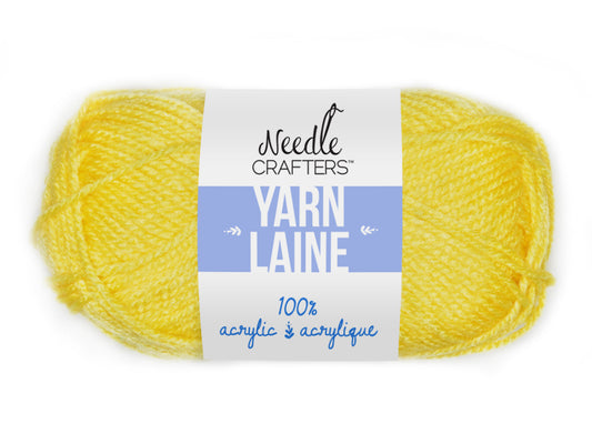 Needlecrafters: 50g Acrylic Yarn Standard Ball Dyed J) Yellow