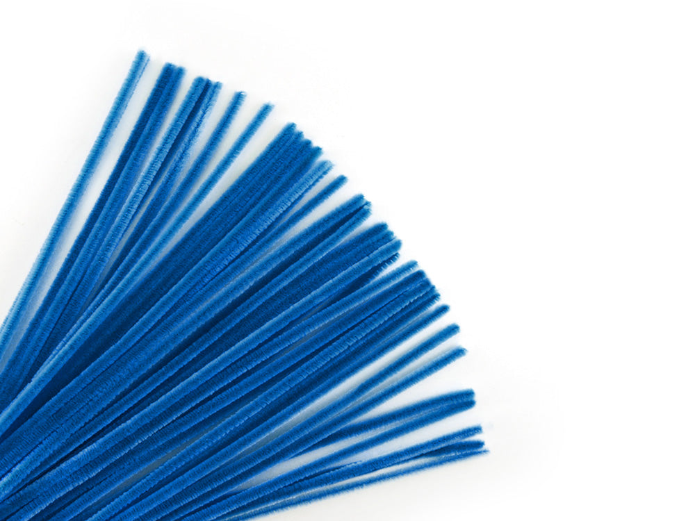 Chenille Stems: 6mmx30cm Standard Pipe Cleaners 40pc M) Royal Blue