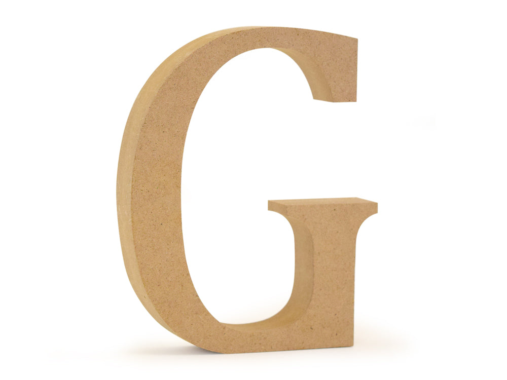 Wood Letters: 5 1/8" MDF Standing G