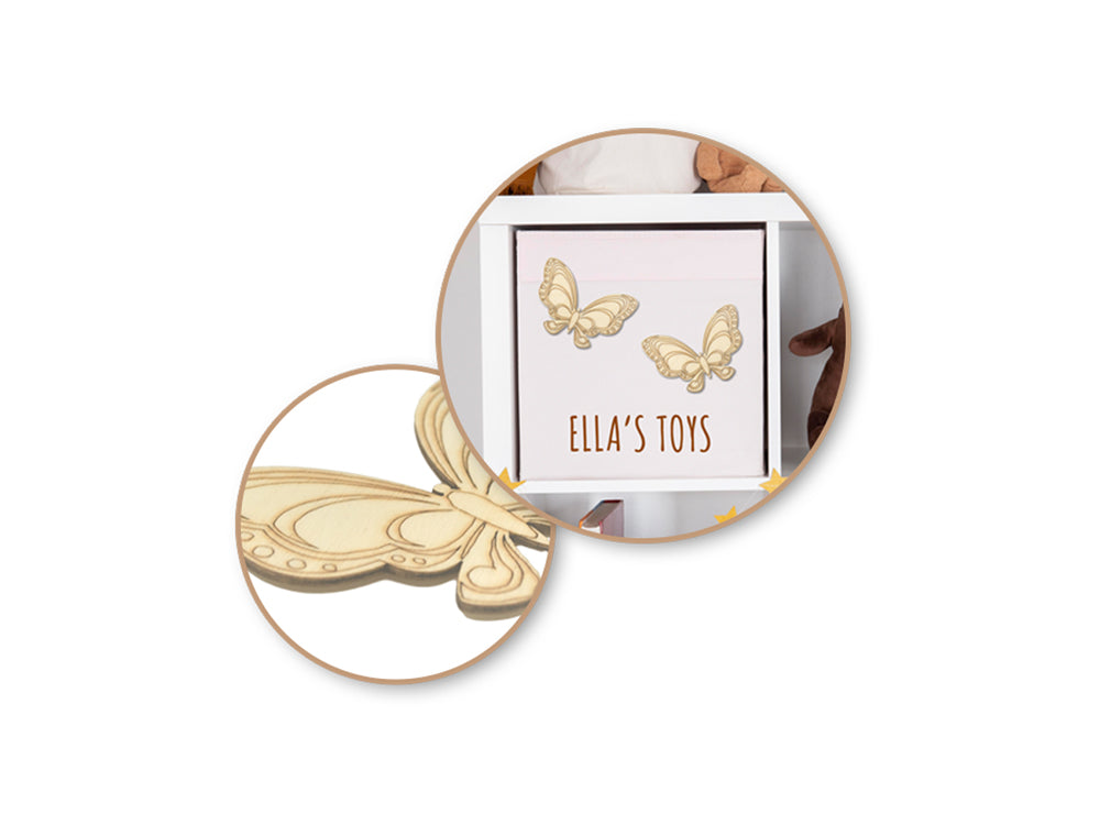 Wood Craft: Laser-Etched Wood Shapes x6 G) Butterfly