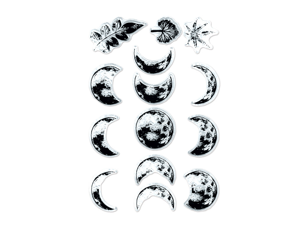 Clear Stamps: 4.3"x6.3" Reusable N) Crescent Moon