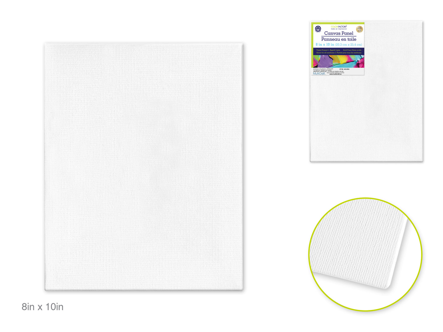 Canvas Panels Primed: 8"x10" Artist Quality