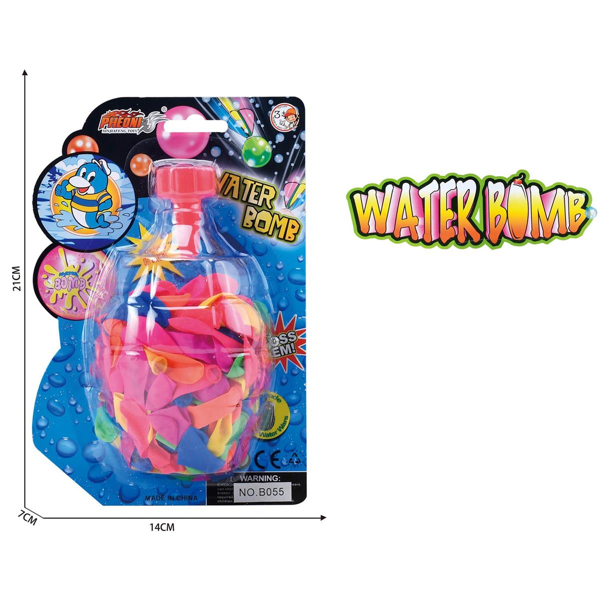 Sunny Dayz Set/200 Large Grenade Water Balloons, Blister Card 5.5x2.7x8.2 CHT