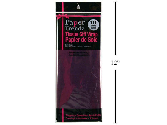 Paper T. 10-Sheet Tissue Wrapping Paper, Purple, printed bag 20"x26"