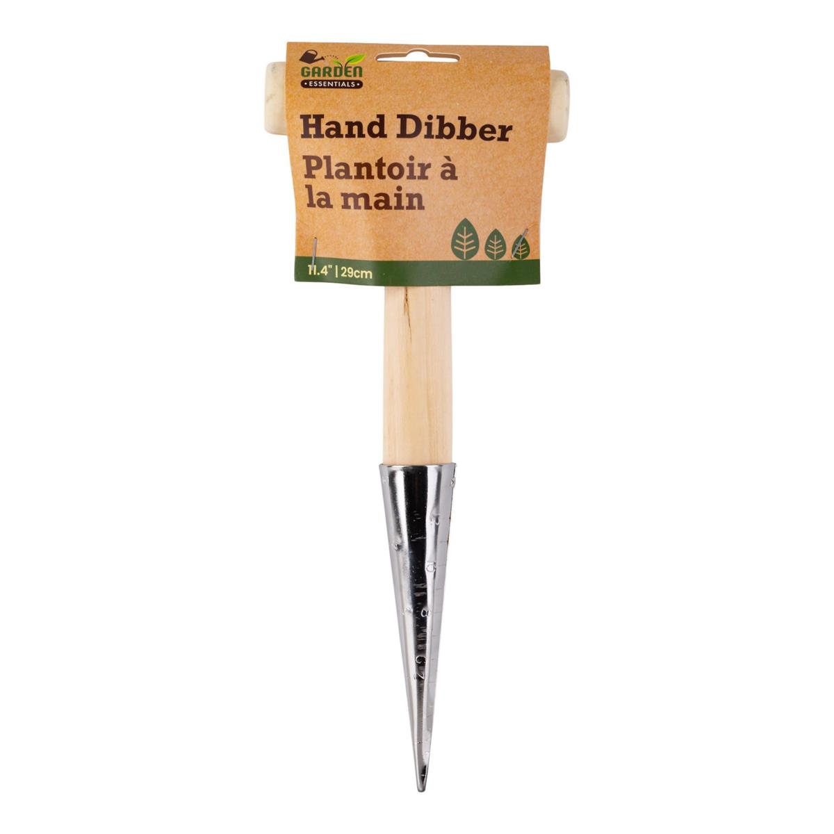 Garden E. 11.4" Garden Hand Dibber w/ Wood Handle,