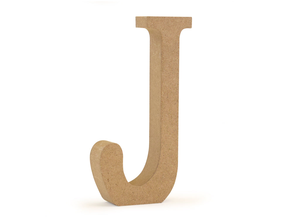 Wood Letters: 5 1/8" MDF Standing J