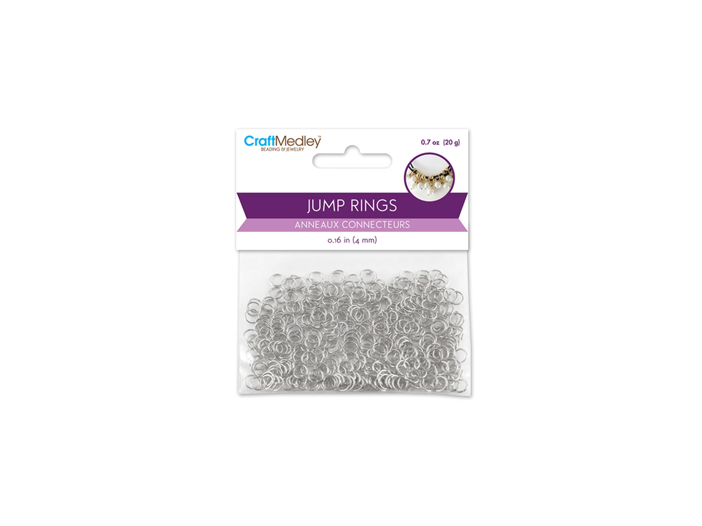 Jewelry Findings: 4mm Jump Ring 20g B) SILVER