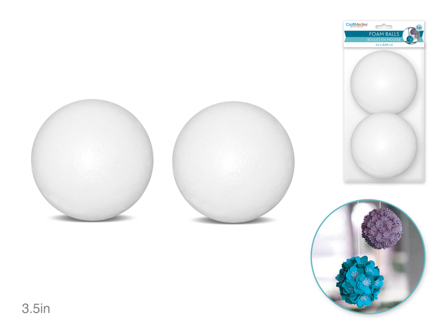 Polyfoam Ball: 3 1/2" 2/pk