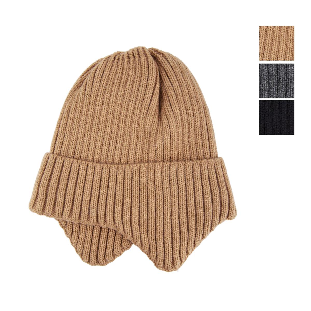 Nordic T. Beanie w Ear Cover,Ladies, 3 asst, ht