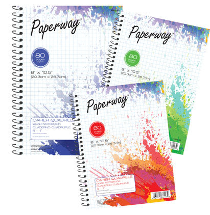 QUAD NOTEBOOK - 80 8" X 10.5"